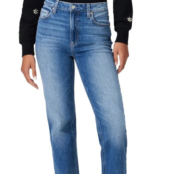 PAIGE Stella High Waist Straight Leg Jeans in Stronghold - Picture 2 of 4